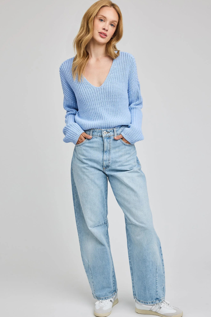 Spencer V-Neck Knit Sweater - Hot Peppers Clothing