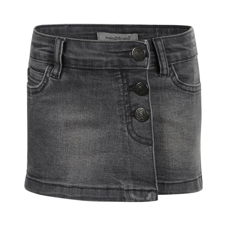 Jean Skort in Grey