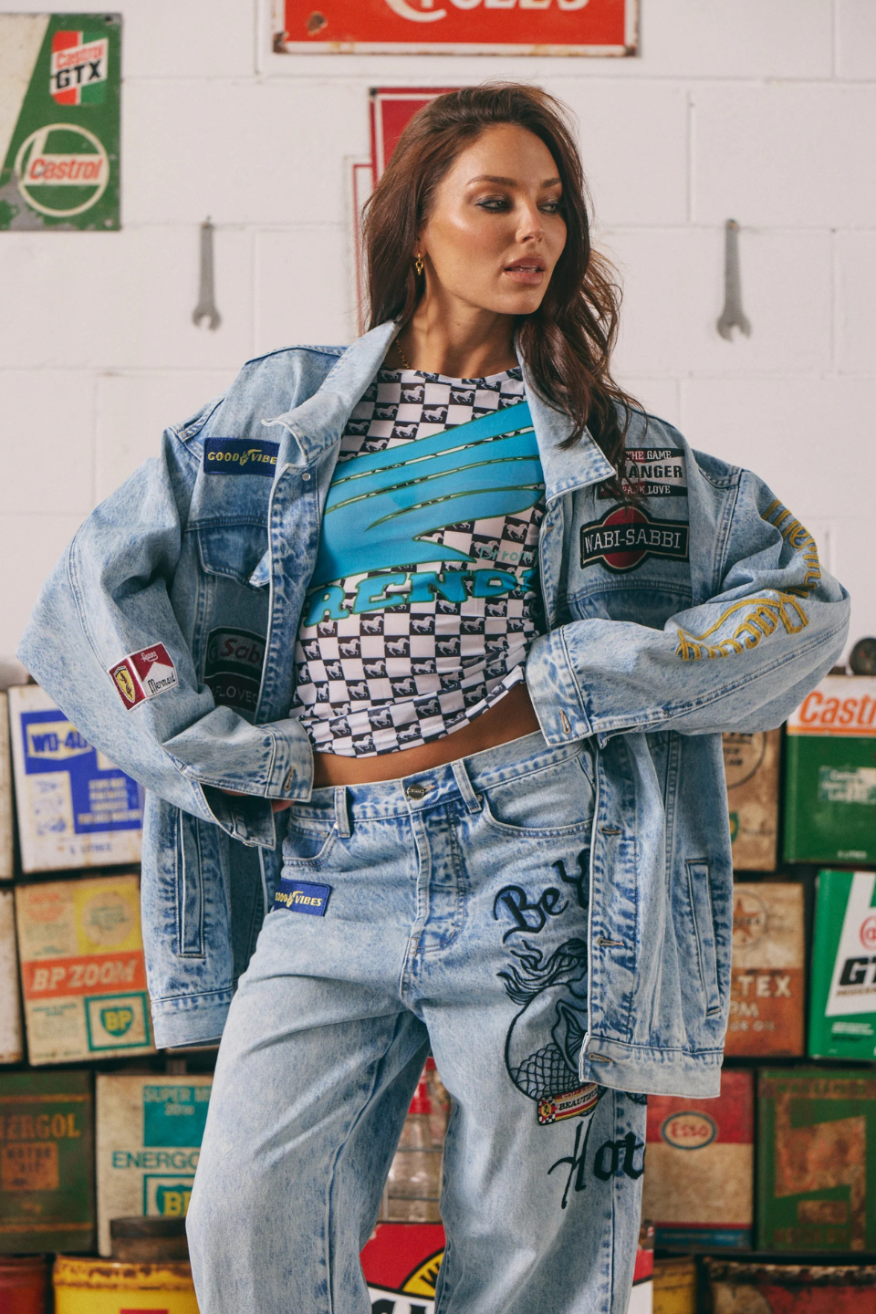 THE MERMAID RACING DENIM JACKET SABBI