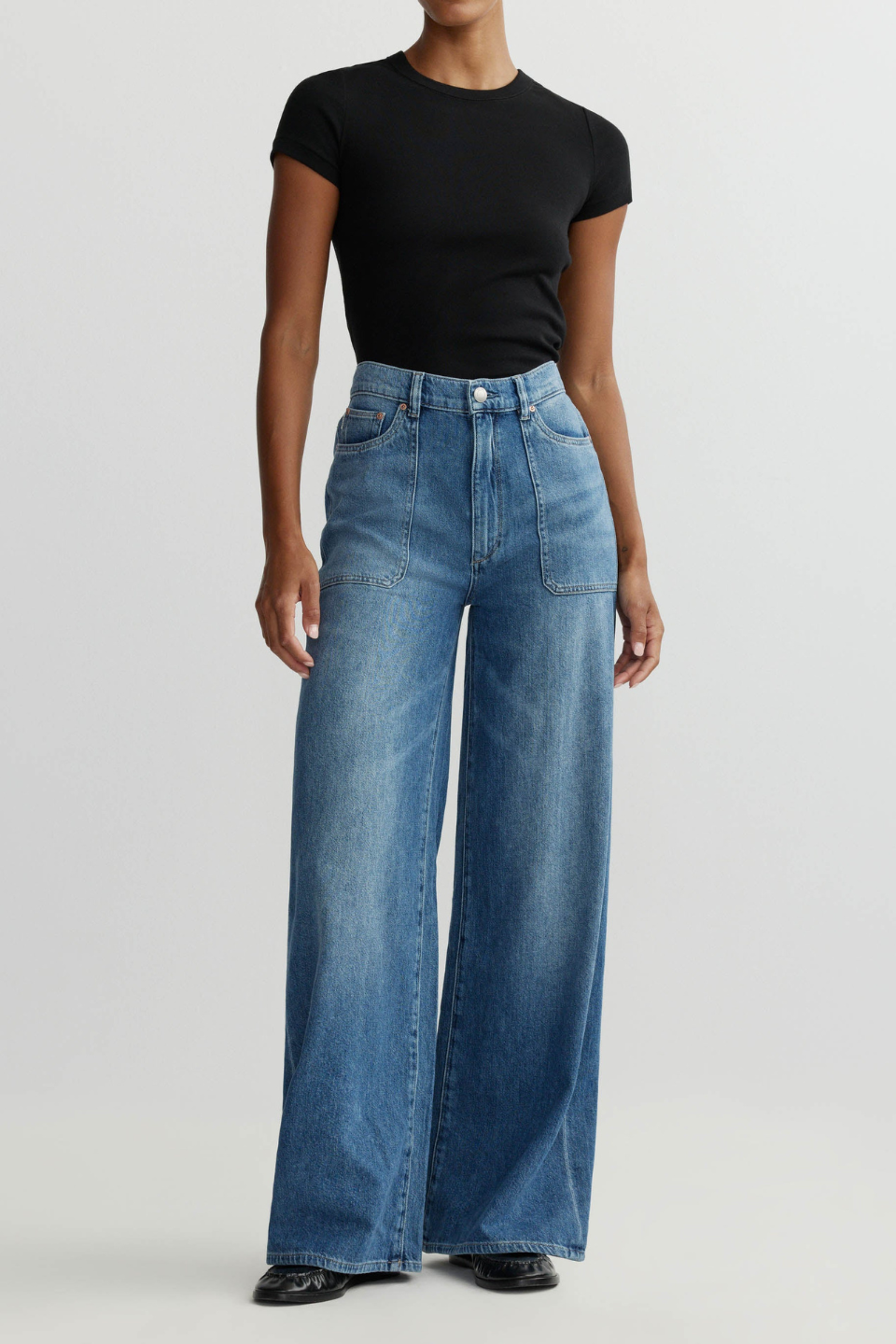 Hepburn Wide Leg High Rise 32" Jeans - Hot Peppers Clothing