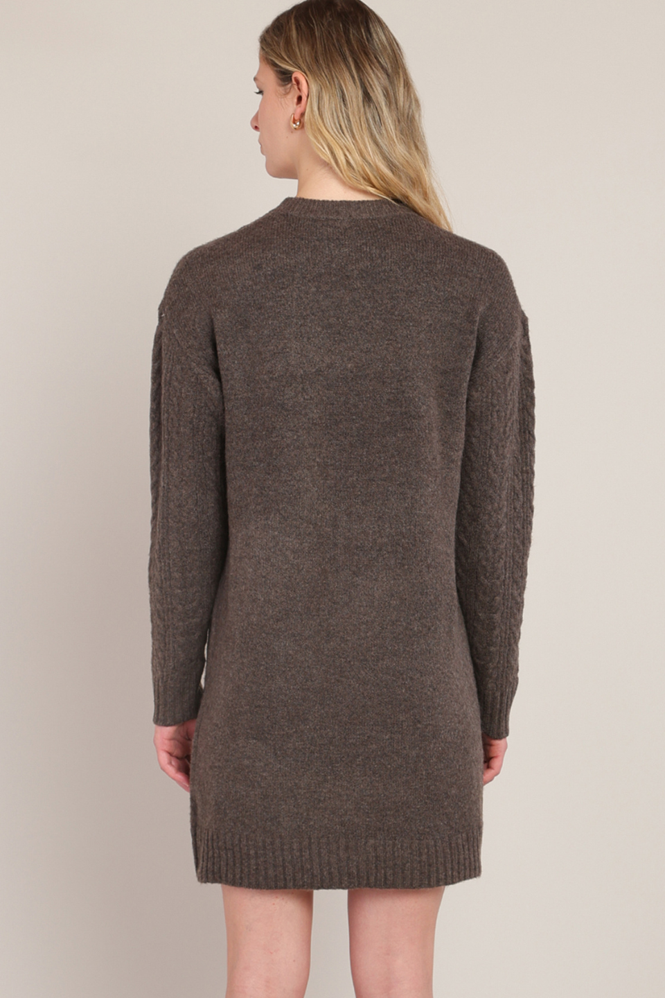 Room 34 Piper Cable-Knit Sweater Dress