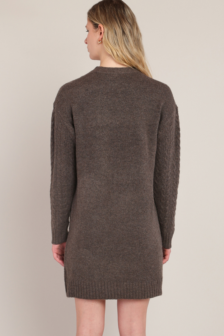Room 34 Piper Cable-Knit Sweater Dress