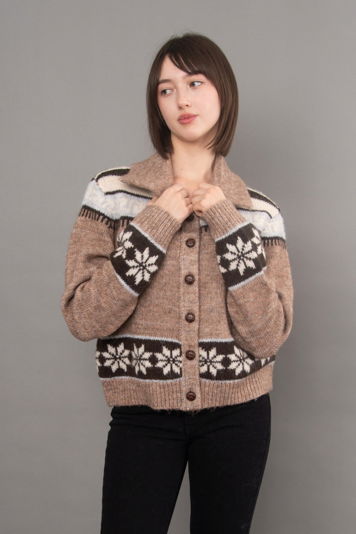 RD Style Kimiko Long Sleeve Shirt Neck Cardigan