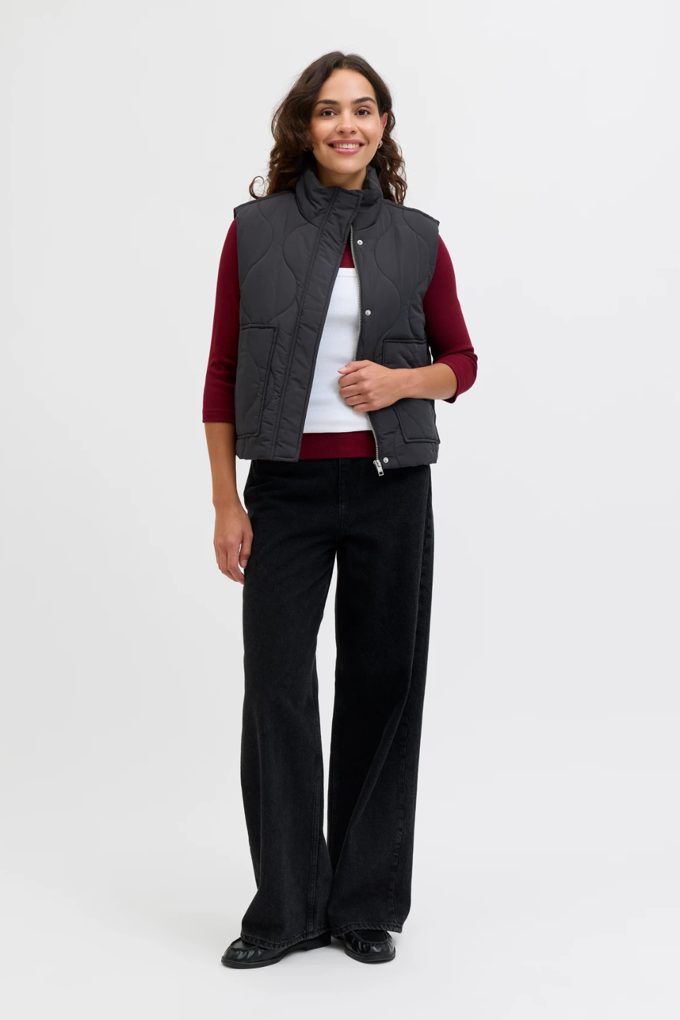 High stand-up collar Vest