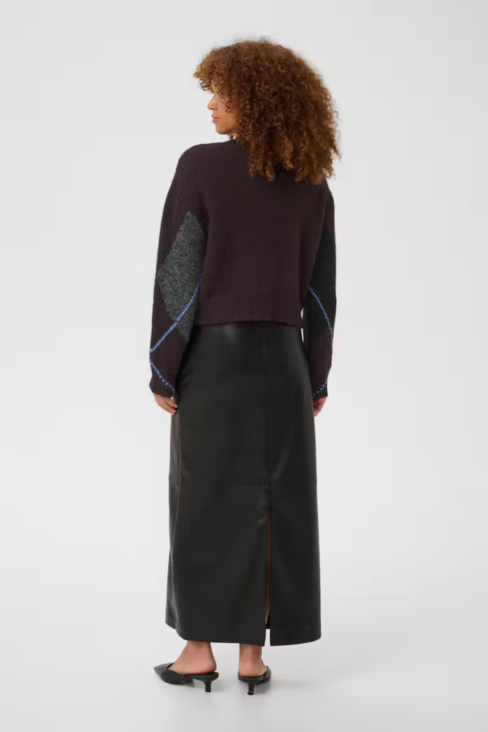 Kaffe Grith Wool Blend Argyle Pullover