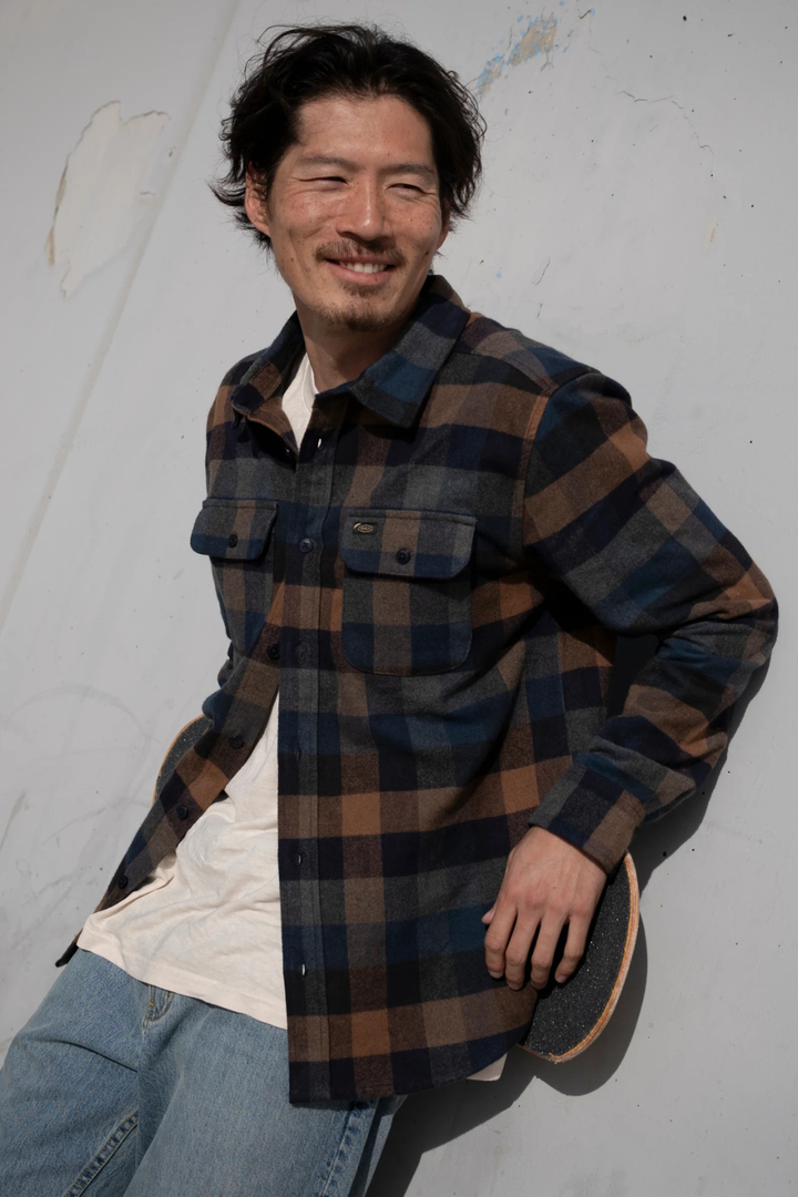 RVCA Dayshift Blanket Flannel Long Sleeve Shirt