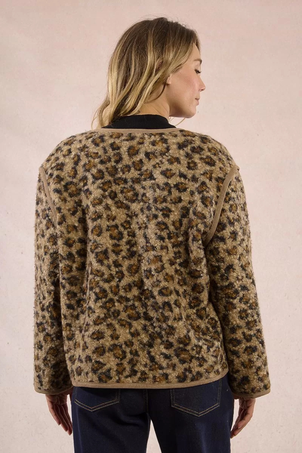 Textured fur-effect jacket