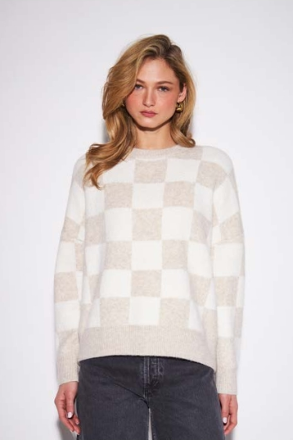 John + Jenn Hugo Check Sweater
