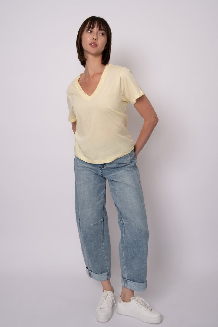 Rd Style Mila V-neck T-Shirt in Double Cream Rd Style