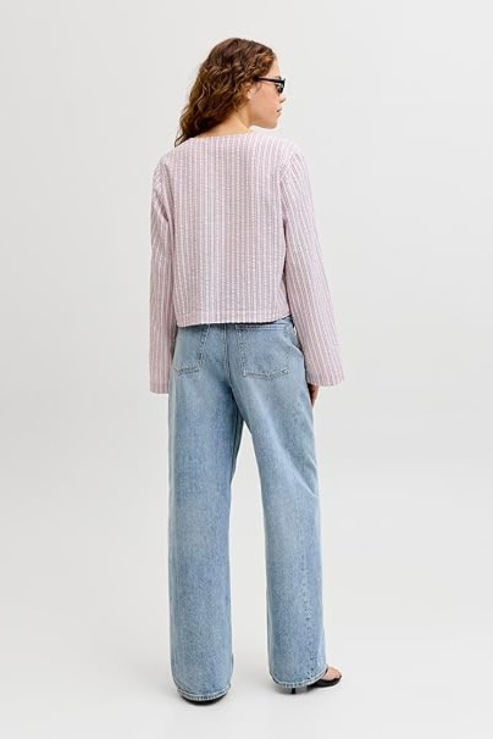 Zoe Seersucker Tie Shirt - Hot Peppers Clothing