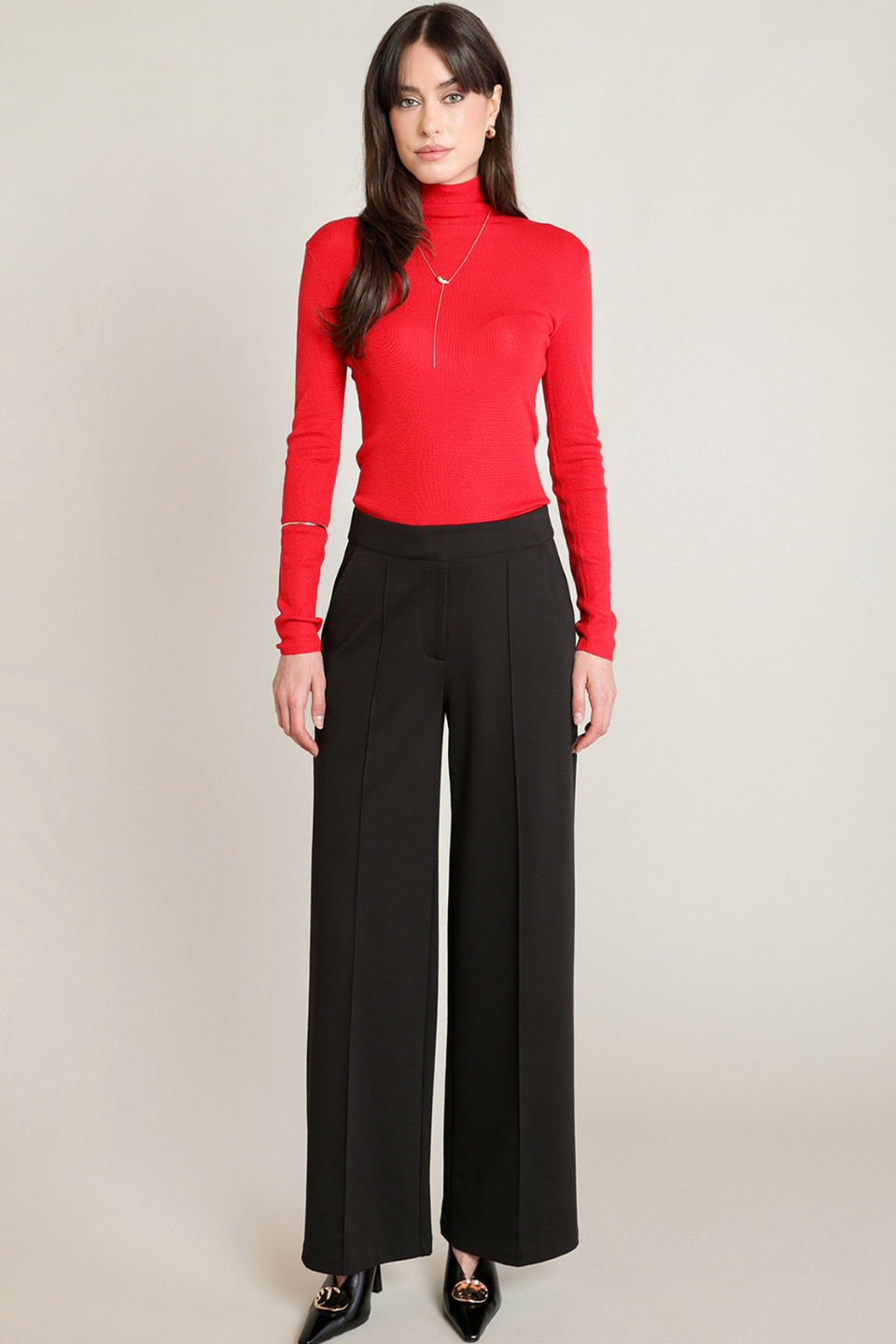 Black Tape Celeste Stretch Wide-Leg Dress Pant