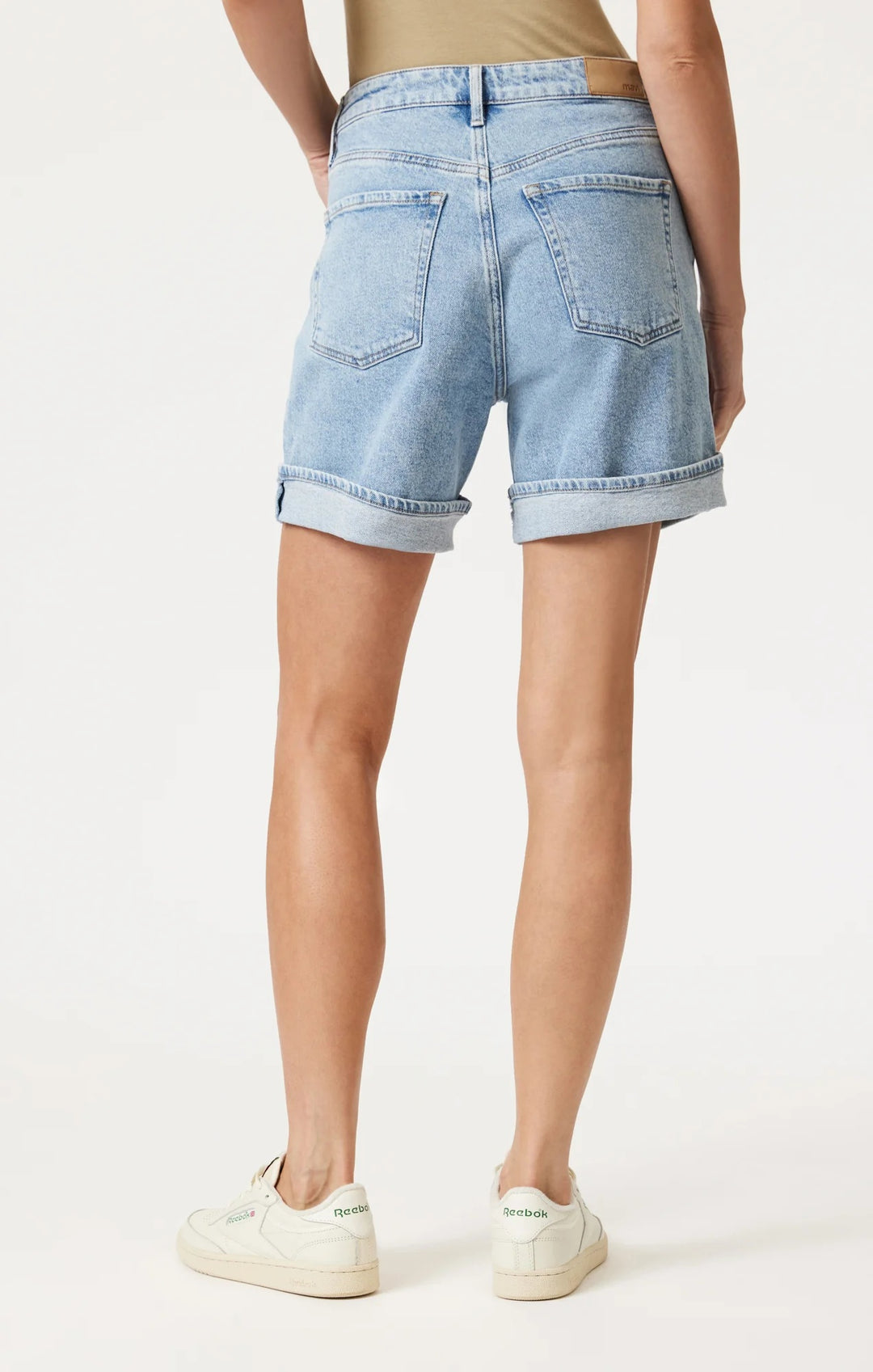 Heidi Long Cuffed Shorts | Light Blue 90's