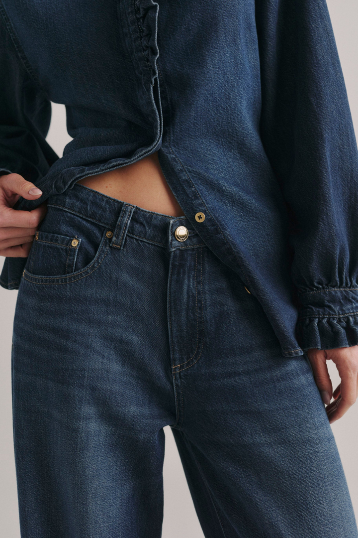 DL1961 Alex Baggy Wide Leg Low-Rise 32" Jeans