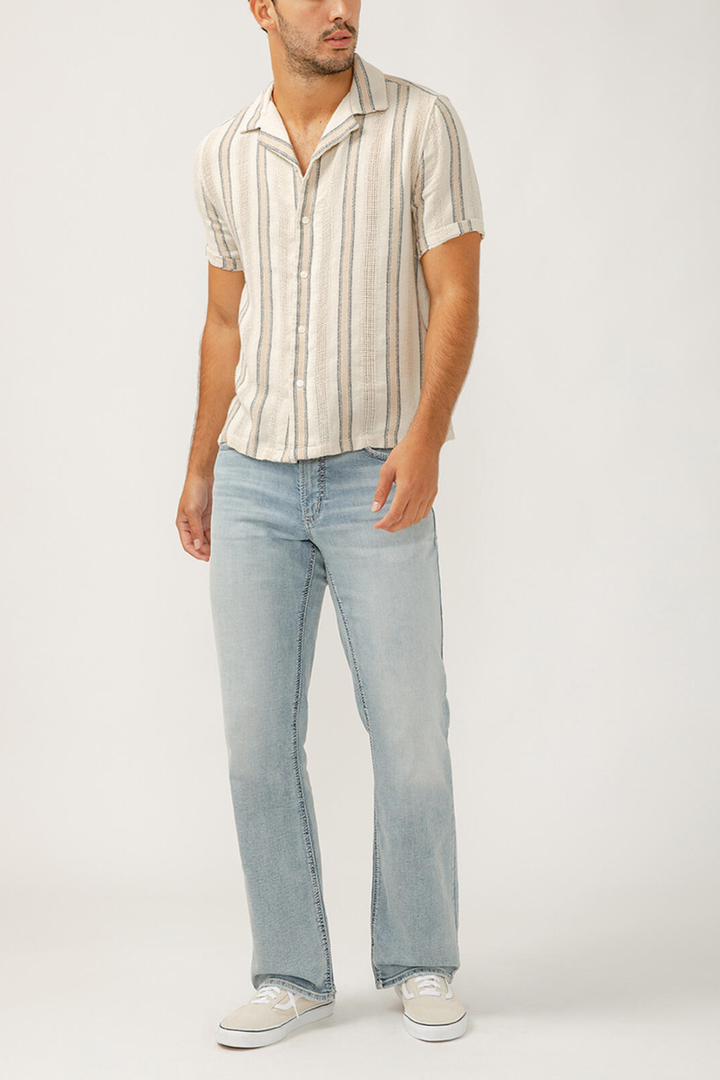 Silver Zac Relaxed Fit Straight Leg Jeans SILVER