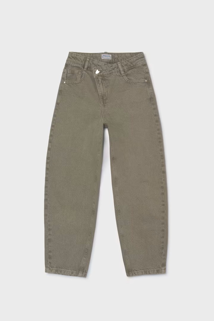 Mayoral Girl Twill Barrel Fit Pants
