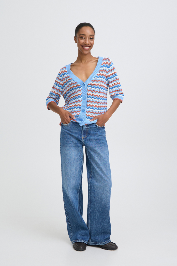 B. YOUNG Nero Pointelle Cardigan - Hot Peppers Clothing