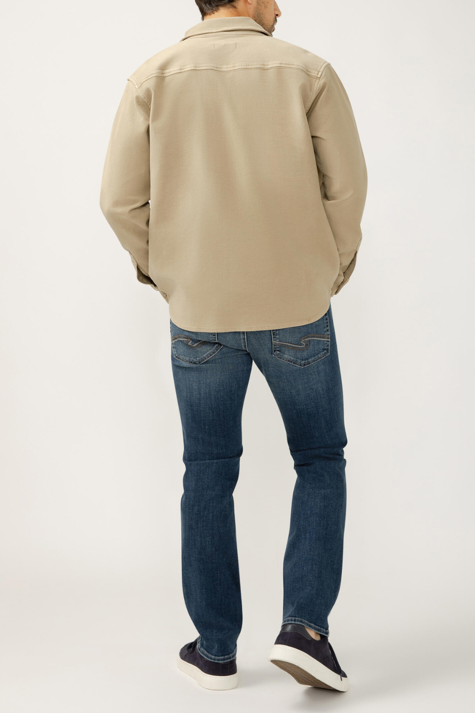 Button Up Knit Flex Shirt