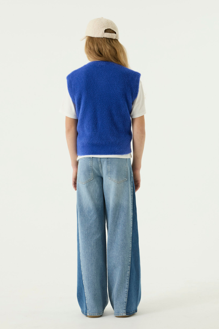 GARCIA Blue Fluffy Vest