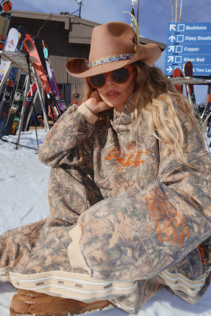 THE NAME YOURSELF TREE CAMO BARREL-LEG TRACKPANTS SABBI
