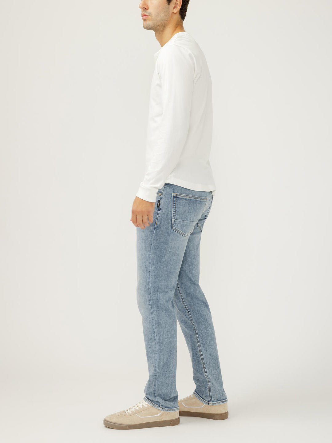 Silver Machray Classic Fit Slim Straight Knit Flex Jeans