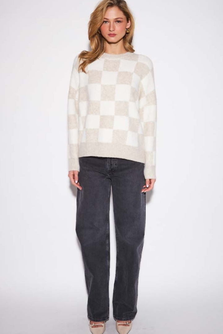John + Jenn Hugo Check Sweater