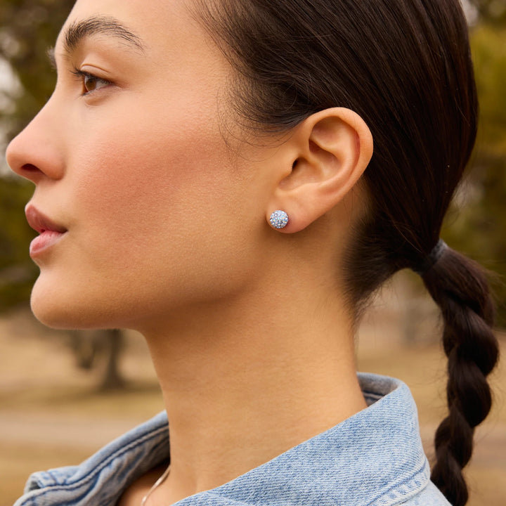 Denim Sparkle Ball™ Stud Earrings 8mm
