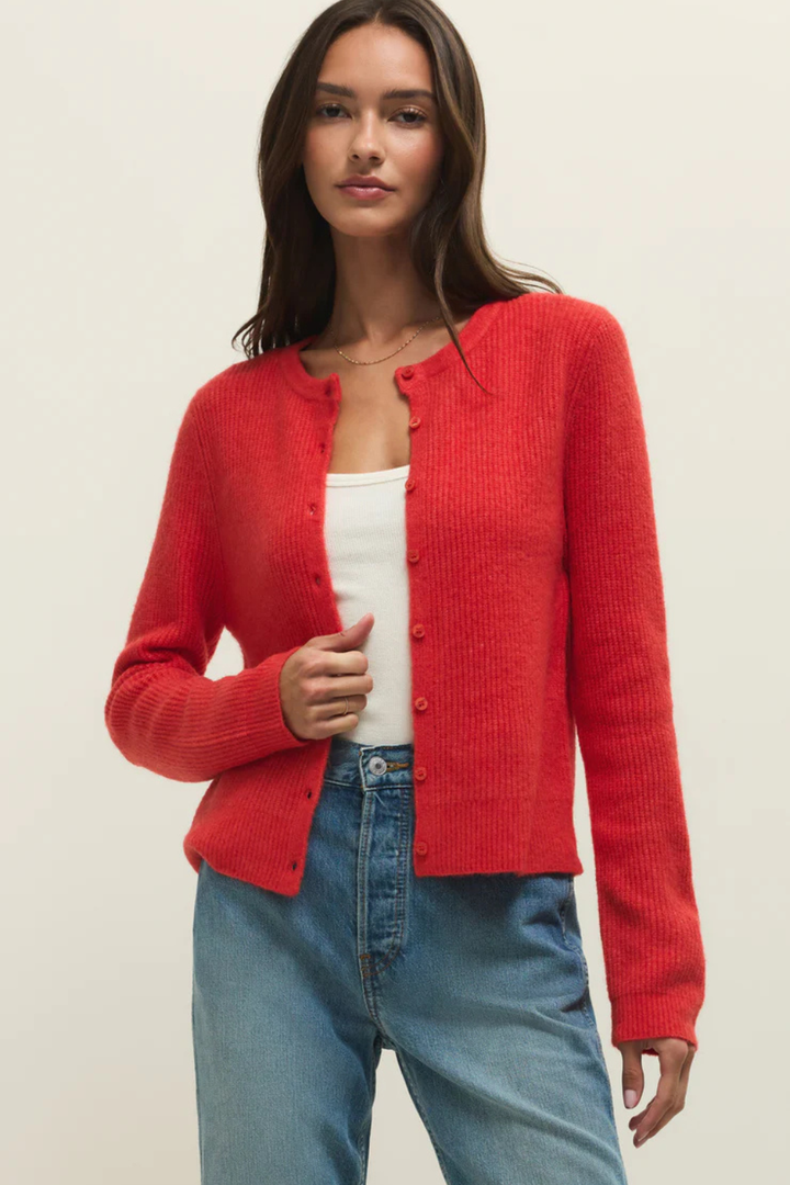 Medina Cozy Rib Cardigan - Hot Peppers Clothing