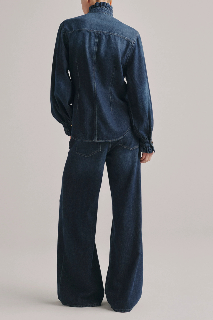 DL1961 Alex Baggy Wide Leg Low-Rise 32" Jeans
