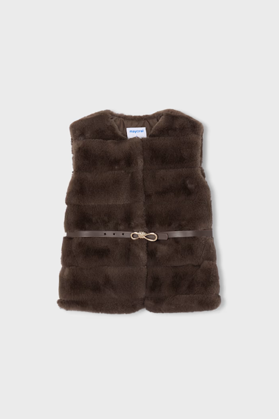 Mayoral Girl Faux Fur Belted Vest