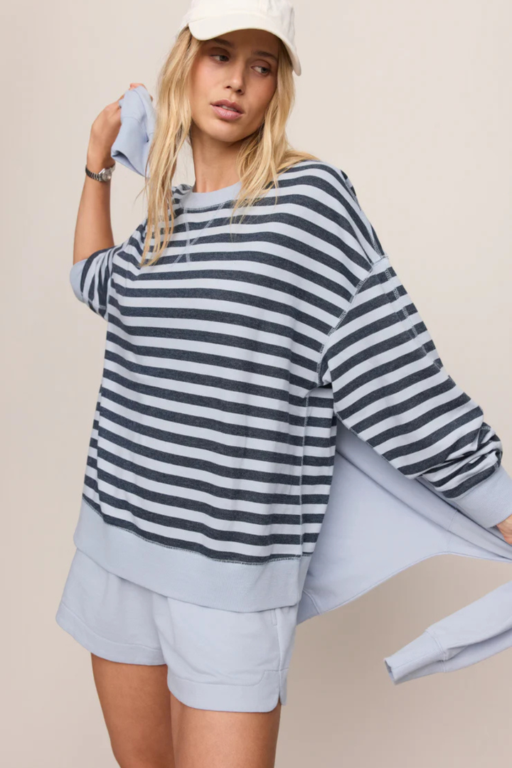 Z Supply Everyday French Terry Striped Crew