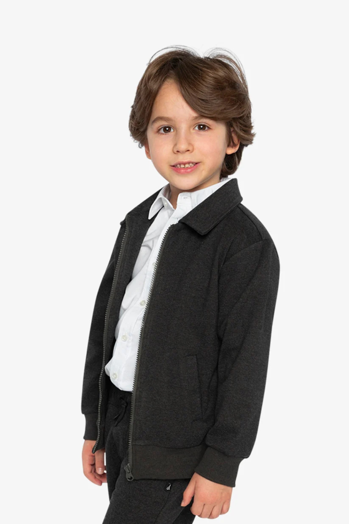 Deux Par Deux Front Zip Jacket