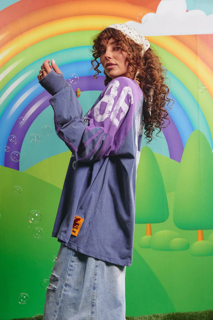 SABBI THE HIGH QUALITY HUMAN LONG SLEEVE TEE - PURPLE