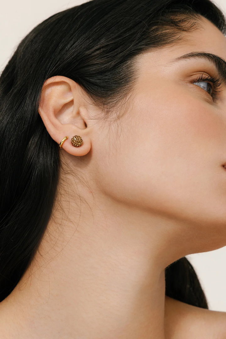 HILLBERG &amp; BERK Espresso Small Sparkle Ball™ Stud Earrings