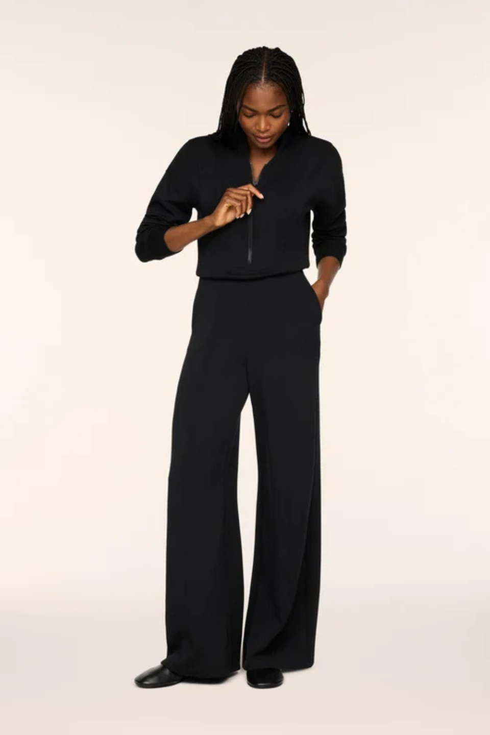 SPANX AirEssentials® Long Sleeve Shawl Collar Jumpsuit