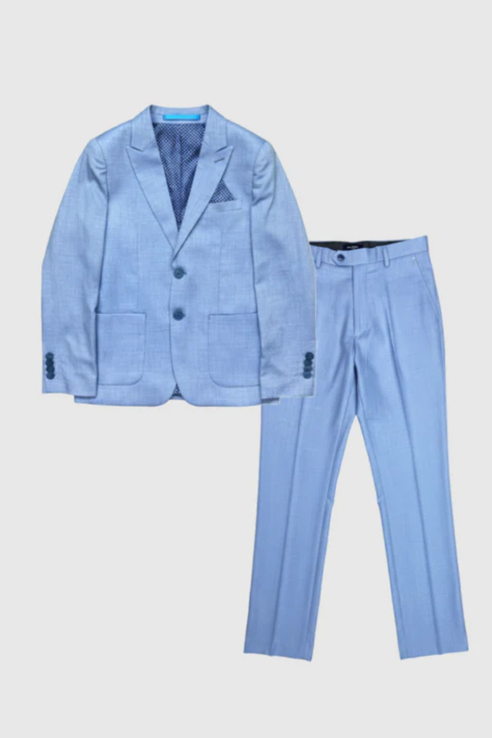 AXNY Light Blue Solid 2PC Suit - Hot Peppers Clothing