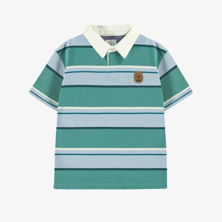 T-Shirt in Heavy Jersey With Polo Collar