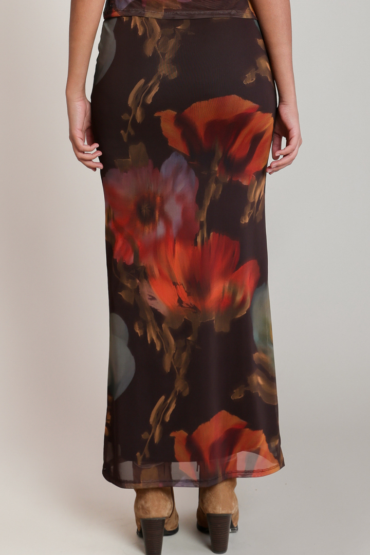 Dex Ayla Mesh Floral Skirt