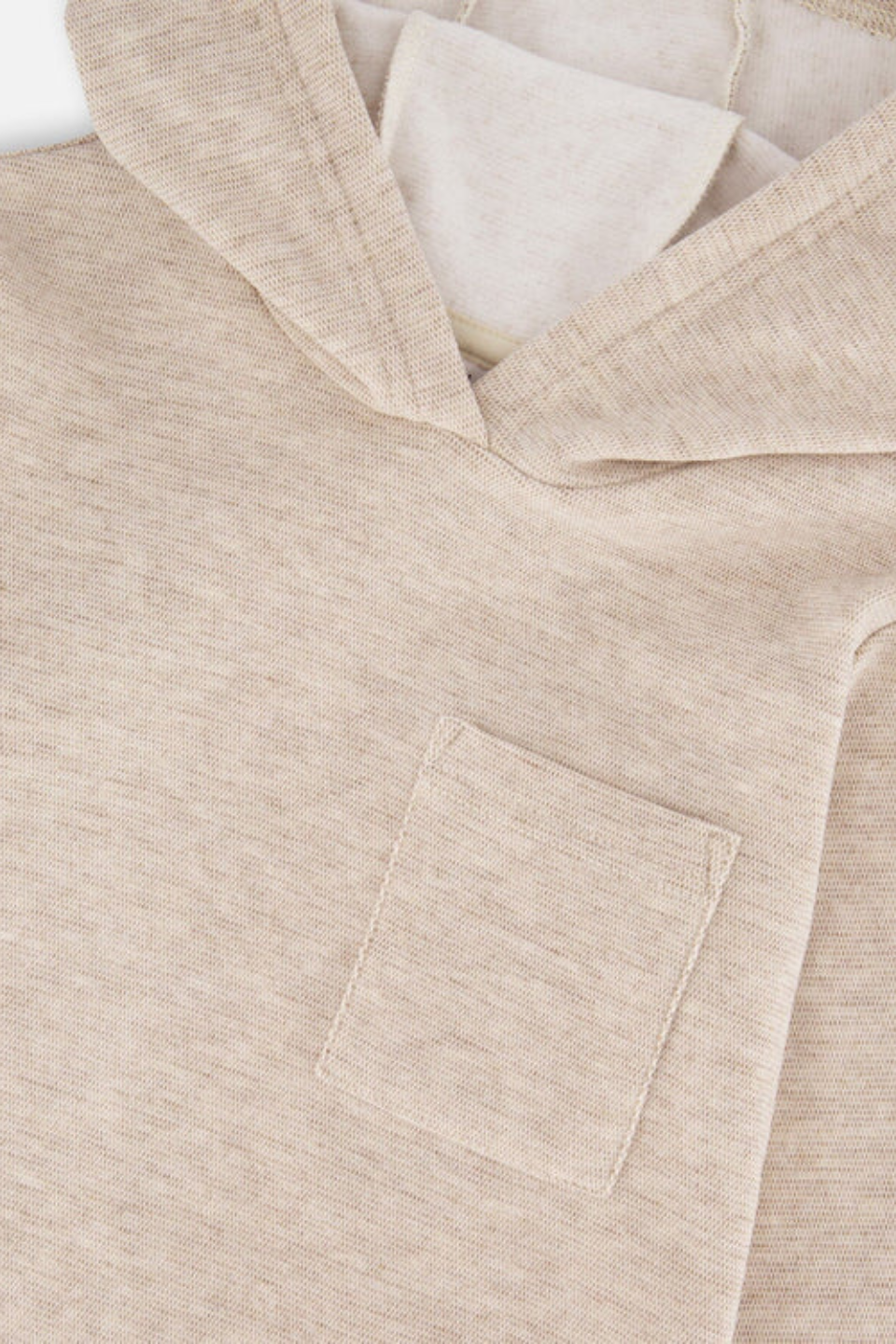 Long-sleeved hoodie in brushed jersey