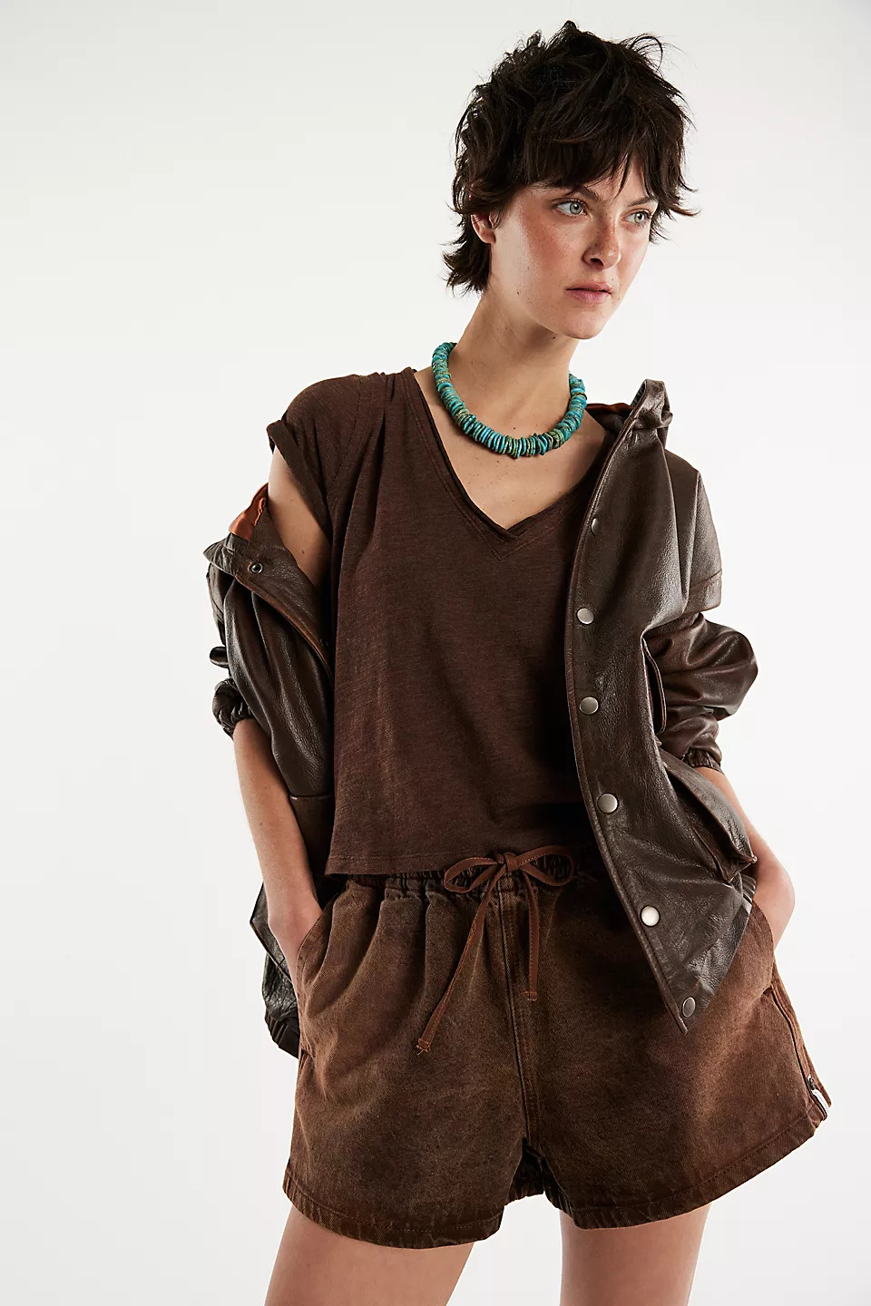 We The Free Take 2 Tee in Double Espresso Combo