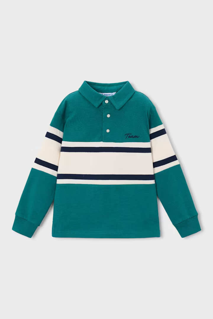 Mayoral Boy Mixed Fabric Polo