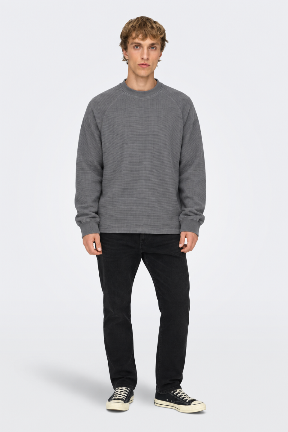 ONLY &amp; SONS Verratti Waffle Long Sleeve