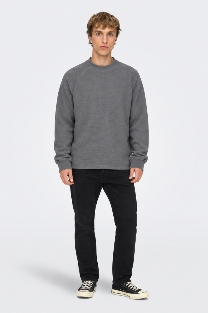 ONLY &amp; SONS Verratti Waffle Long Sleeve