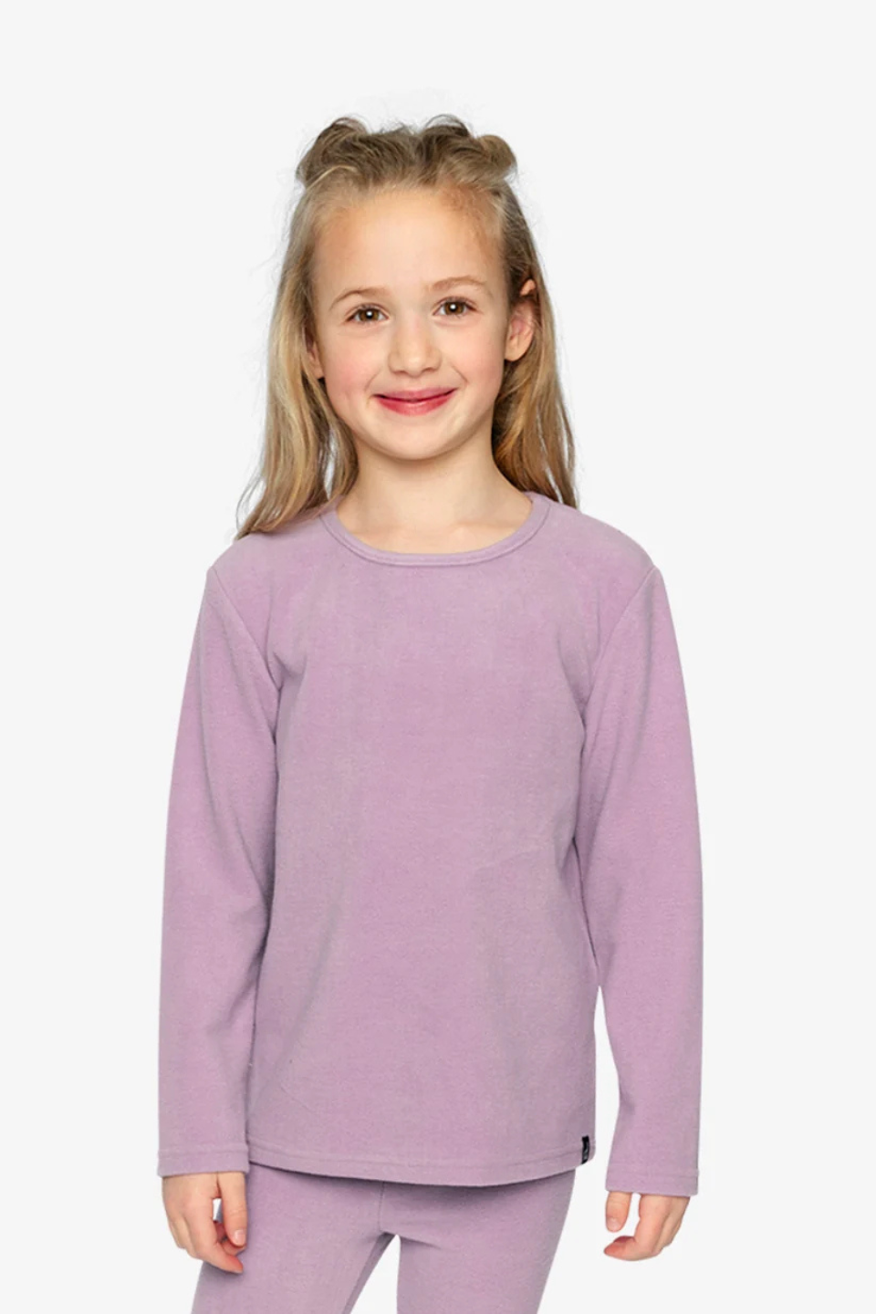 Deux Par Deux Brushed Rib Crew Neck Top