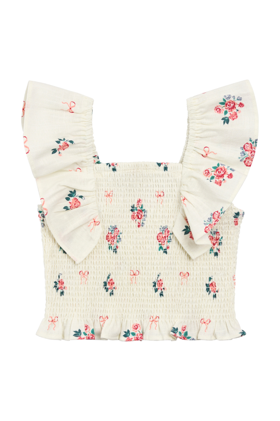 Smocked Flutter Sleeve Tank - Hot Peppers Clothing