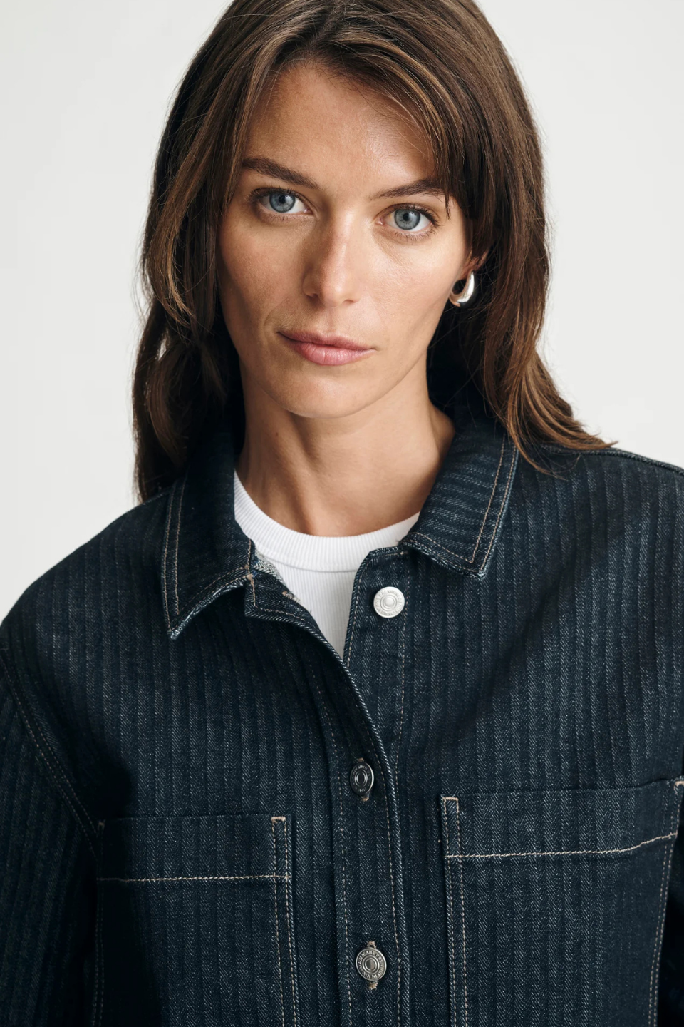 Mavi Norina Cropped Denim Overshirt