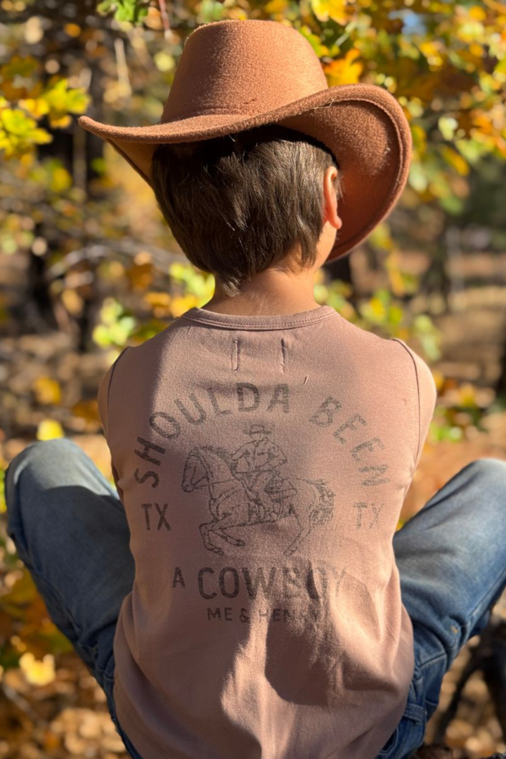 Me &amp; Henry Cherokee Shoulda been a Cowboy Print Tee