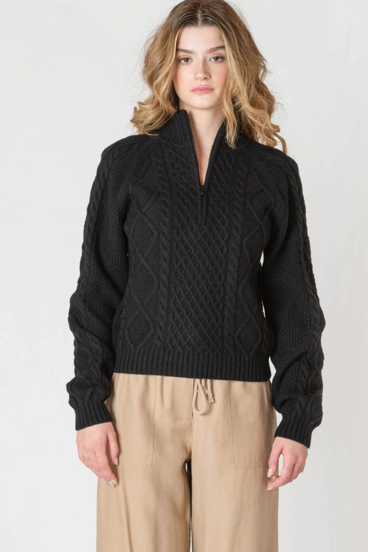 Valencia Half-Zip Cable Sweater