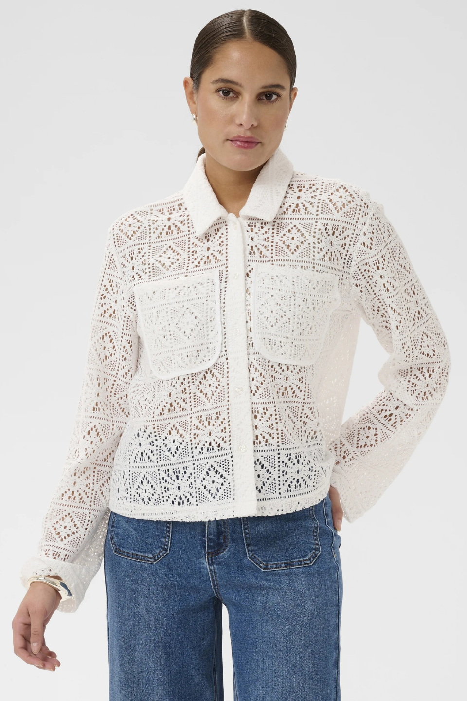 KAFFE Cindy Crochet Shirt KAFFE