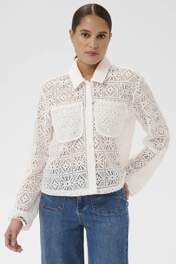 KAFFE Cindy Crochet Shirt KAFFE