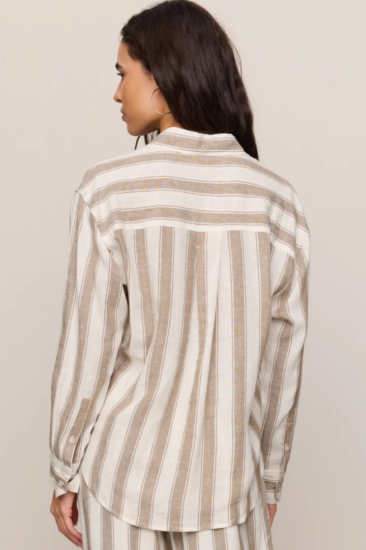 Z Supply Perfect Striped Linen Button Up